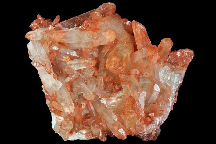 Natural, Red Quartz Crystal Cluster - Morocco #84371